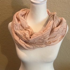Maurice’s pretty peach knit infinity scarf. NWT